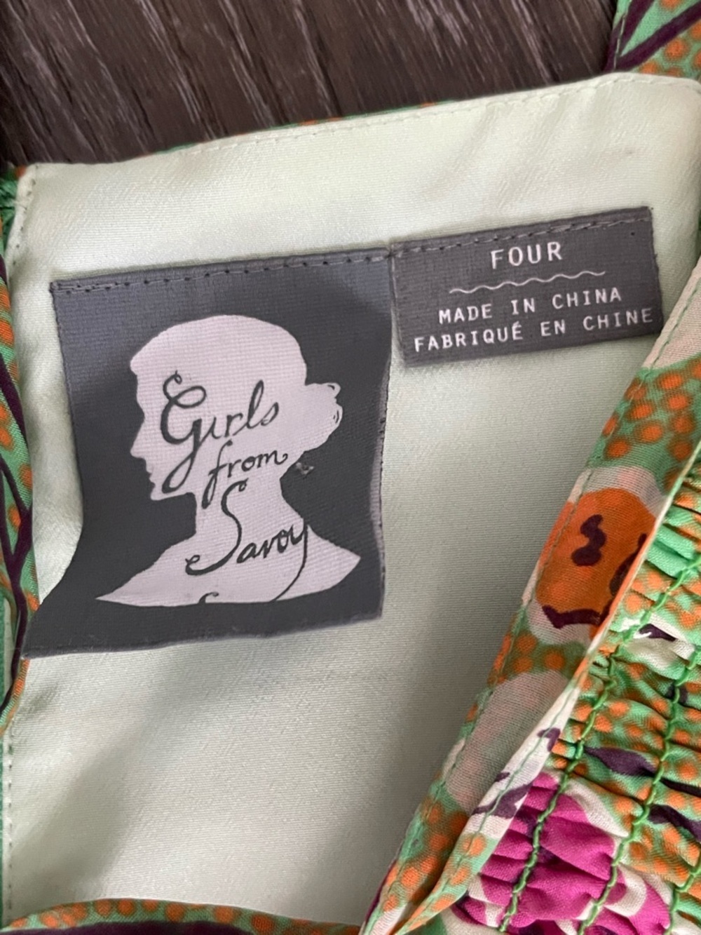 Anthropologie Girls From Savoy Retro Floral Silk Chiffon Fit Flare Sundress 4 - Picture 3 of 5